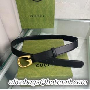 Stylish Classic Gucci Thin belt with G buckle 655567 leather