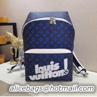 Top Grade Louis Vuitton Monogram Reverse Canvas Backpack M46118 Blue