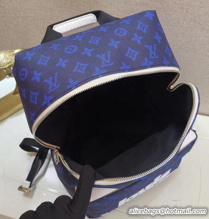 Top Grade Louis Vuitton Monogram Reverse Canvas Backpack M46118 Blue