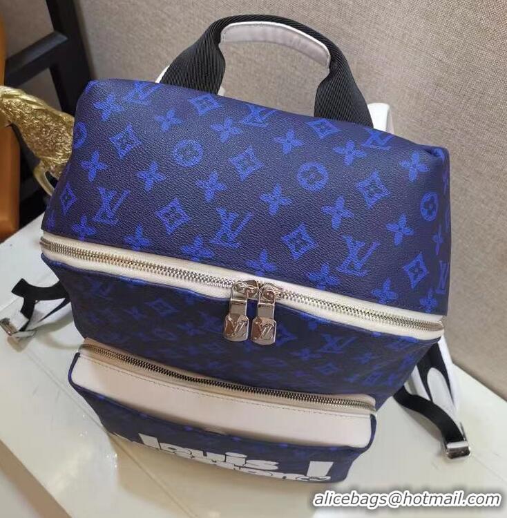 Top Grade Louis Vuitton Monogram Reverse Canvas Backpack M46118 Blue