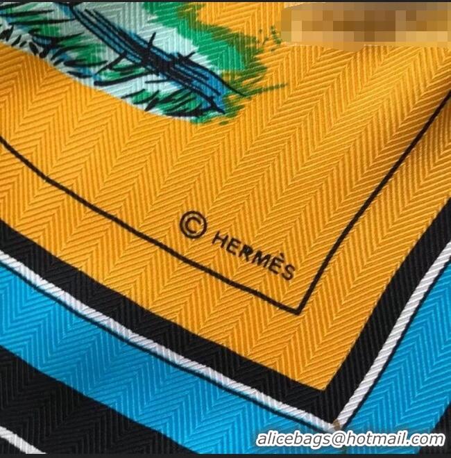 Grade Quality Hermes Horse Silk Sqaure Scarf 140x140cm H41356 Yellow 2021