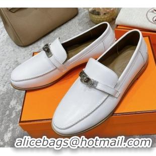 Best Price Hermes Mocasini Loafers 081104 White