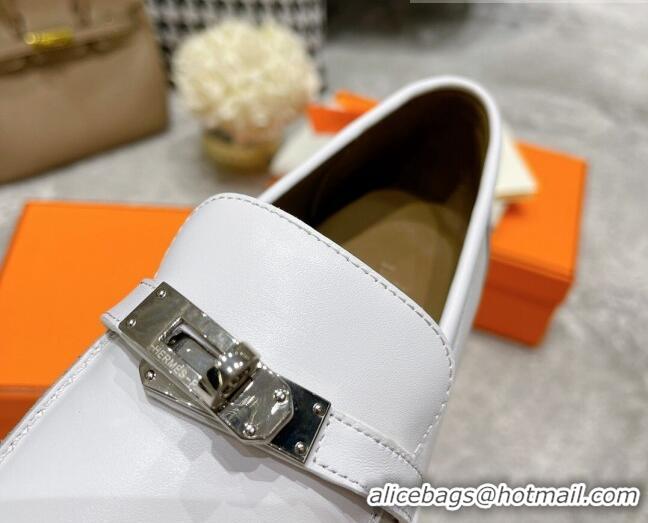 Best Price Hermes Mocasini Loafers 081104 White