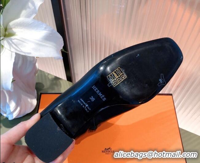 Most Popular Hermes Calfskin Studded Short Boots 081650 Black 2021