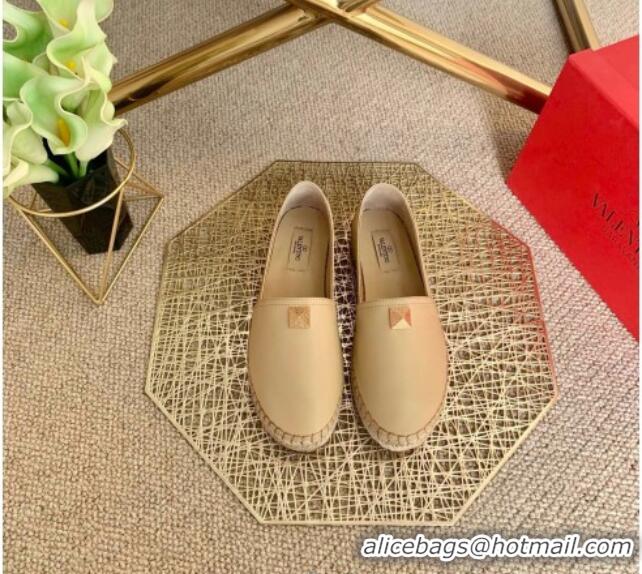 Super Quality Valentino Roman Stud Espadrilles 022610 Beige