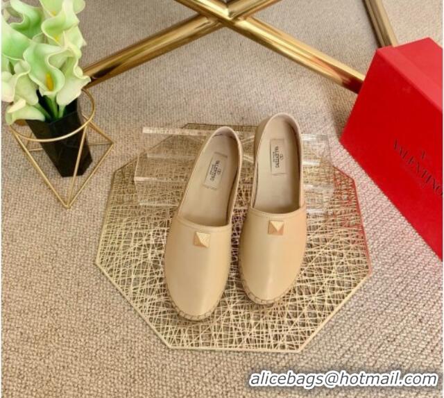 Super Quality Valentino Roman Stud Espadrilles 022610 Beige