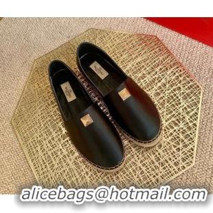 Top Quality Valentino Roman Stud Espadrilles 022610 Black