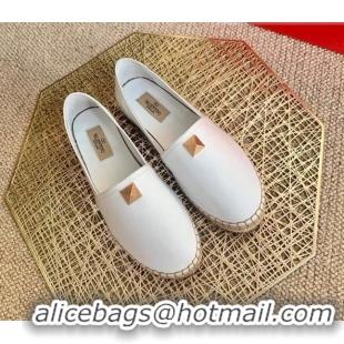 Best Price Valentino Roman Stud Espadrilles 022610 White