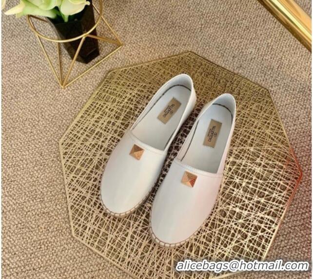 Best Price Valentino Roman Stud Espadrilles 022610 White