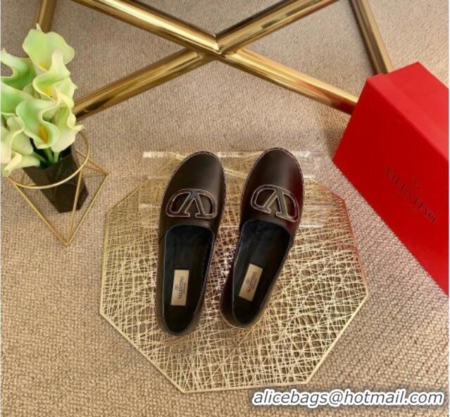 Best Luxury Valentino Vlogo Lambskin Espadrilles 022614 Black 2021