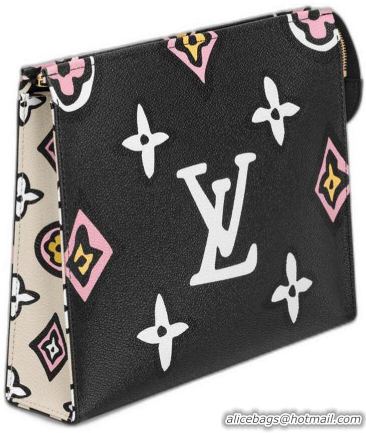 Top Grade Louis Vuitton Monogram Giant Wild At Heart Toiletry Pouch 26 M06745 Black