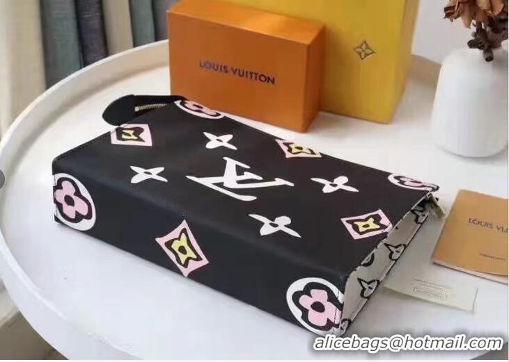 Top Grade Louis Vuitton Monogram Giant Wild At Heart Toiletry Pouch 26 M06745 Black