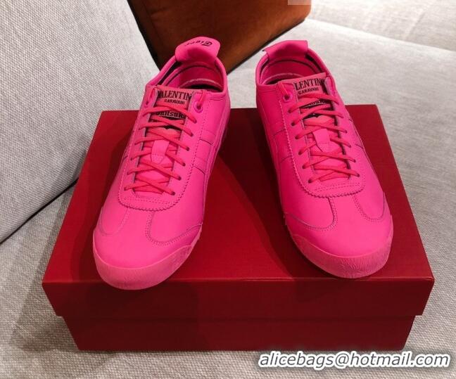 New Style Valentino VLogo Straped Leather Sneakers 031171 Pink