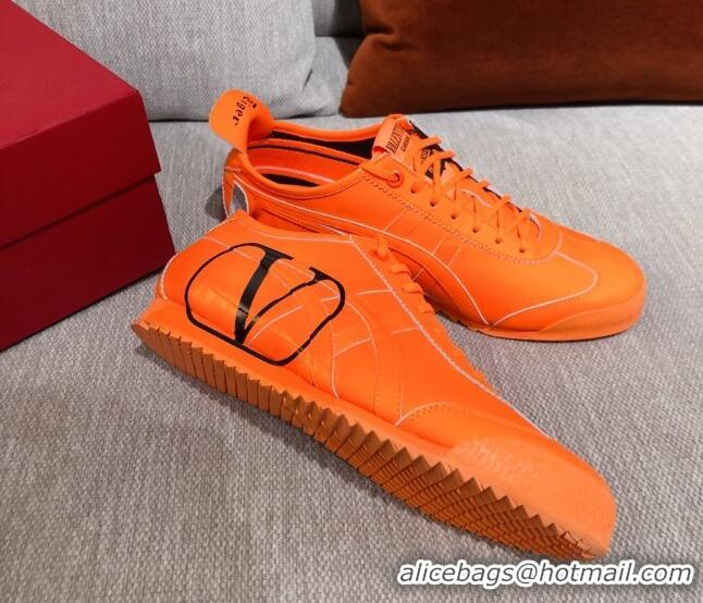 Best Price Valentino VLogo Straped Leather Sneakers 031171 Orange