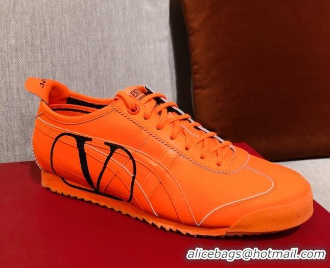 Best Price Valentino VLogo Straped Leather Sneakers 031171 Orange