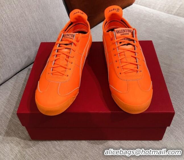 Best Price Valentino VLogo Straped Leather Sneakers 031171 Orange