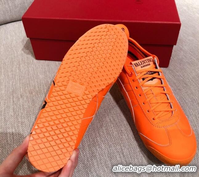 Best Price Valentino VLogo Straped Leather Sneakers 031171 Orange