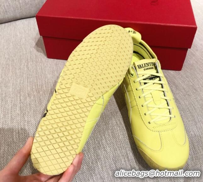 Affordable Price Valentino VLogo Straped Leather Sneakers 031171 Yellow