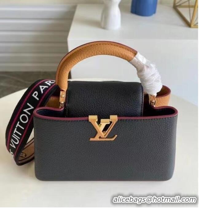 Inexpensive Louis Vuitton CAPUCINES Original Leather PM M48865 black