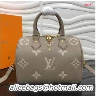 Pretty Style Louis Vuitton SPEEDY BANDOULIERE 25 M58947 Grey