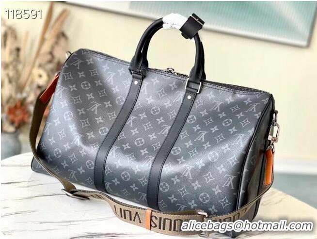 Unique Discount Louis Vuitton KEEPALL BANDOULIERE 45 M40569 Black