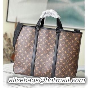 Good Product Louis Vuitton Monogram Macassar Canvas WEEKEND TOTE GM M45733 Black