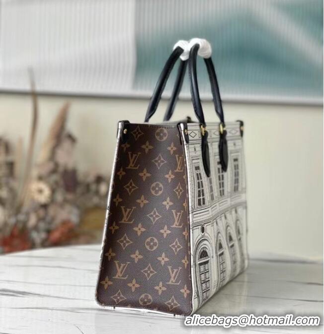 Famous Brand Louis Vuitton ONTHEGO MM M59264 Black and White