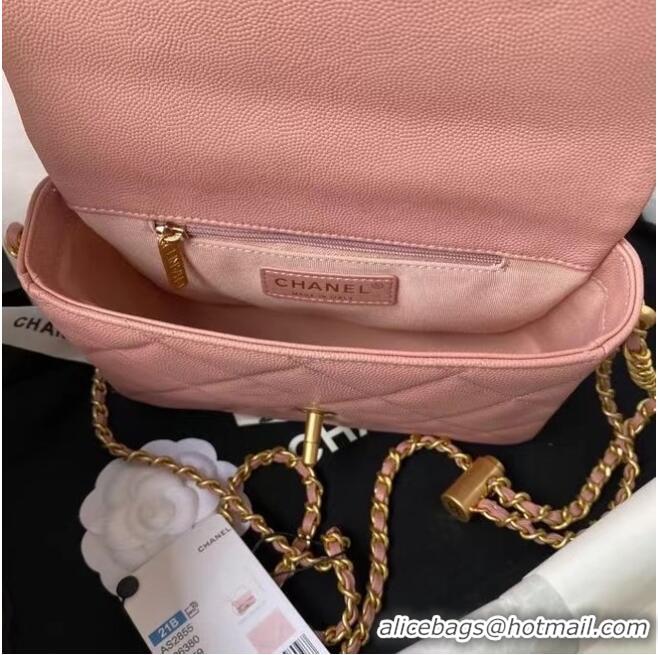 Cheapest Chanel Flap Shoulder Bag Original leather AS2855 pink