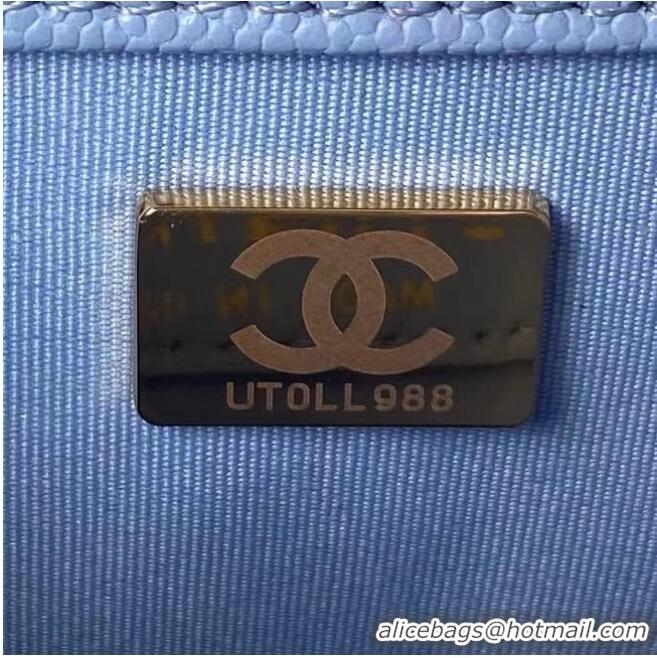 Market Sells Chanel Flap Shoulder Bag Original leather AS2855 sky blue