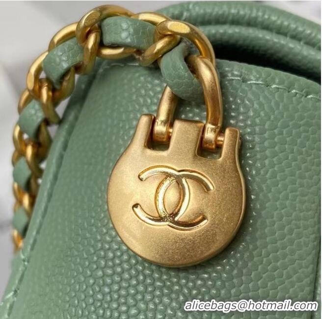 Super Quality Chanel Flap Shoulder Bag Original leather AS2855 Green