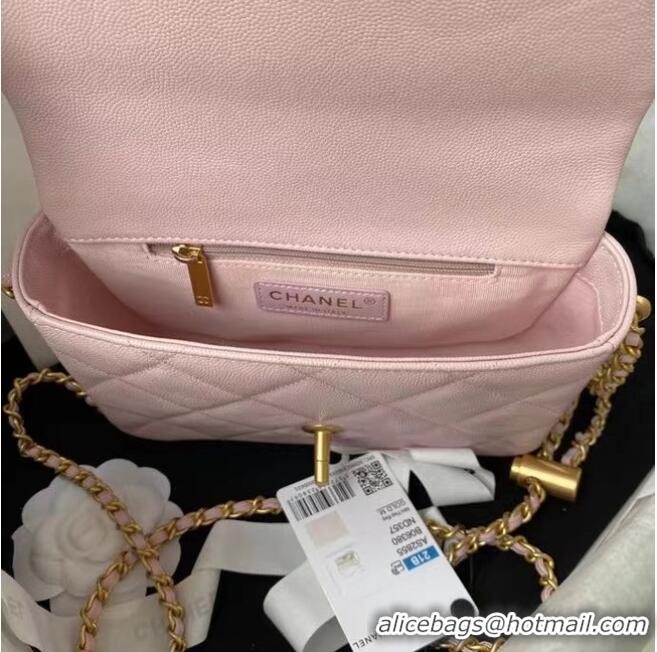 Spot Bulk Chanel Flap Shoulder Bag Original leather AS2855 light pink