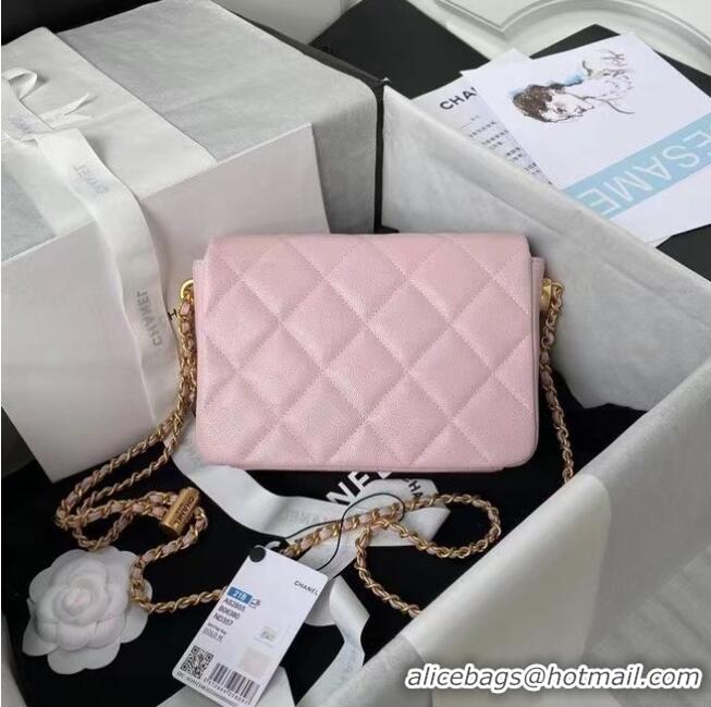 Spot Bulk Chanel Flap Shoulder Bag Original leather AS2855 light pink