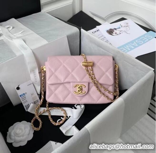 Spot Bulk Chanel Flap Shoulder Bag Original leather AS2855 light pink