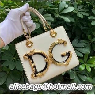 Shop Inexpensive Dolce & Gabbana Origianl Leather Shoulder Bag 5158 white