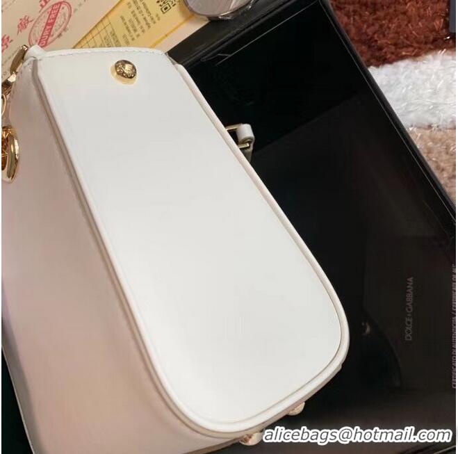 Shop Inexpensive Dolce & Gabbana Origianl Leather Shoulder Bag 5158 white