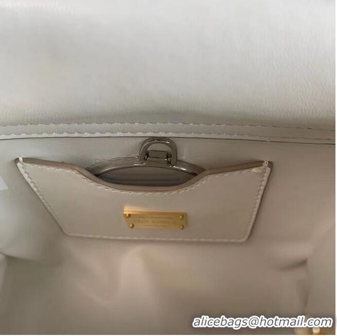 Shop Inexpensive Dolce & Gabbana Origianl Leather Shoulder Bag 5158 white