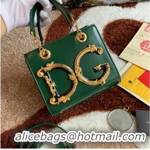 Buy Classic Dolce & Gabbana Origianl Leather Shoulder Bag 5158 Green