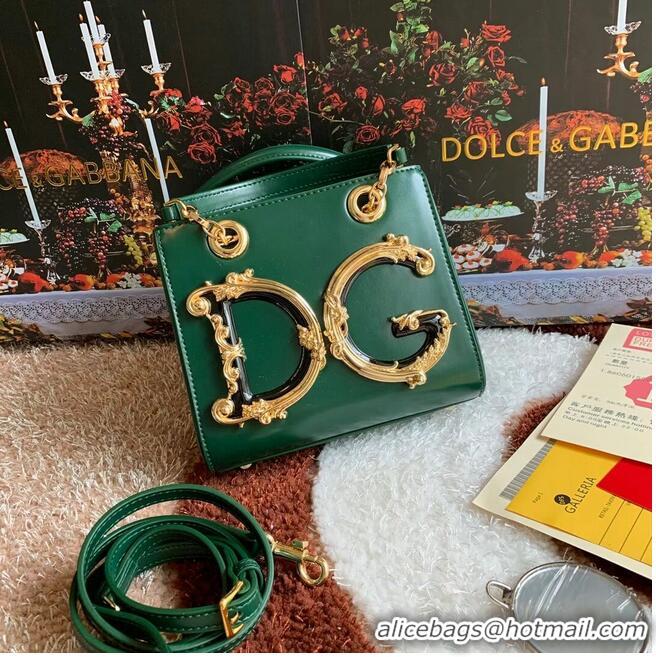 Buy Classic Dolce & Gabbana Origianl Leather Shoulder Bag 5158 Green