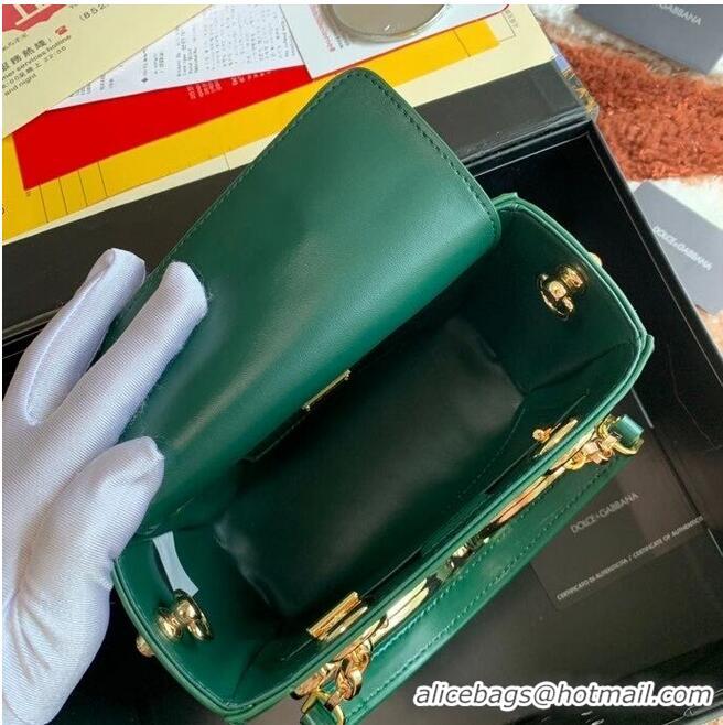 Buy Classic Dolce & Gabbana Origianl Leather Shoulder Bag 5158 Green