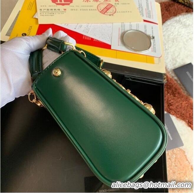 Buy Classic Dolce & Gabbana Origianl Leather Shoulder Bag 5158 Green