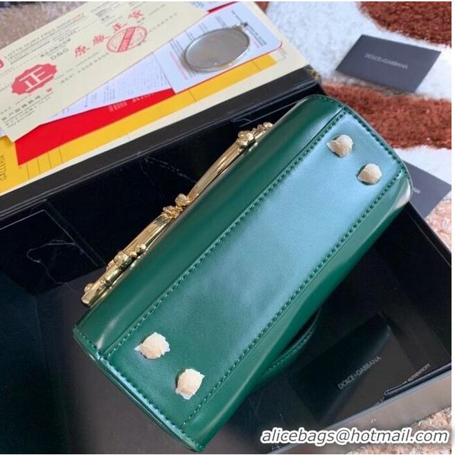 Buy Classic Dolce & Gabbana Origianl Leather Shoulder Bag 5158 Green