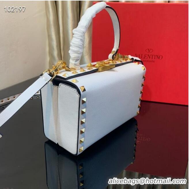 Grade Discount VALENTINO Origianl leather shoulder bag V4273 White