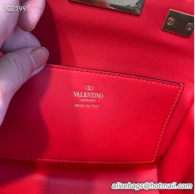 Classic VALENTINO Origianl leather shoulder bag V4273 Rose