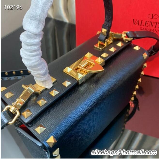 Most Popular VALENTINO Origianl leather shoulder bag V4273 black