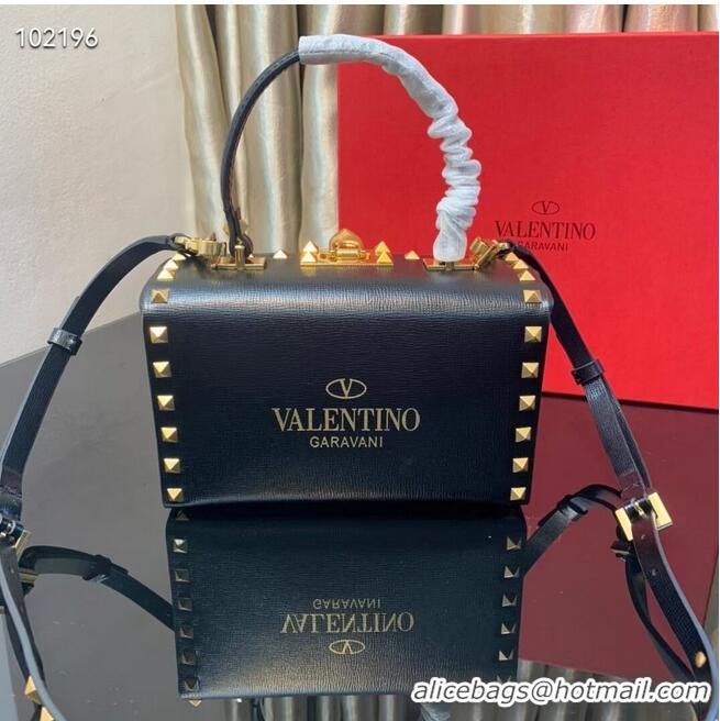 Most Popular VALENTINO Origianl leather shoulder bag V4273 black