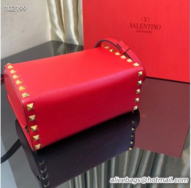 Cheapest VALENTINO Origianl leather shoulder bag V4273 red