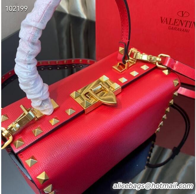 Cheapest VALENTINO Origianl leather shoulder bag V4273 red