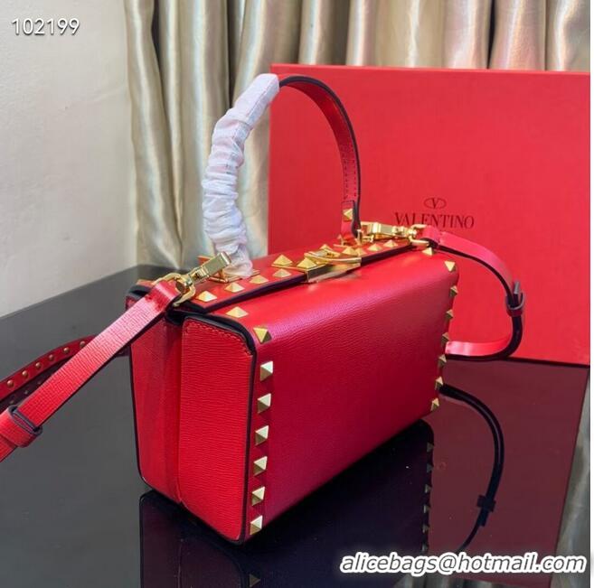 Cheapest VALENTINO Origianl leather shoulder bag V4273 red