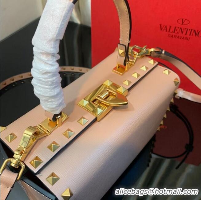 Super Quality VALENTINO Origianl leather shoulder bag V4273 Light pink