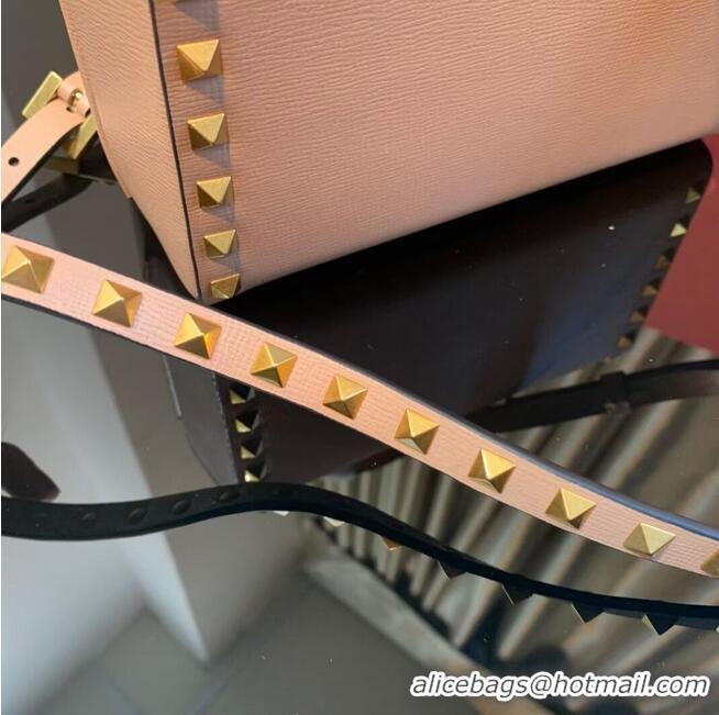 Super Quality VALENTINO Origianl leather shoulder bag V4273 Light pink